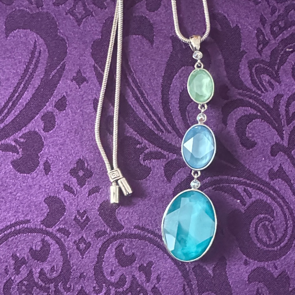 Touchstone Crystal Aqua and Sky Necklace